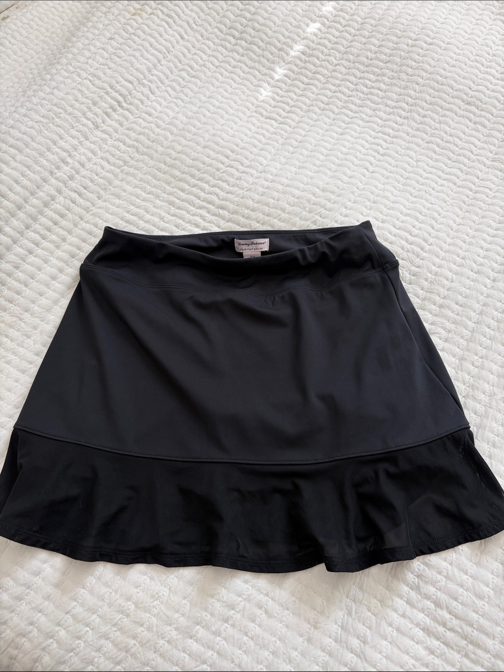 Tommy Bahama Black Circle Skirt with Flounce Hem
